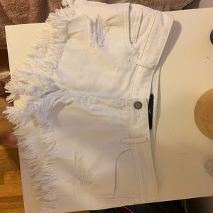 white jean shorts